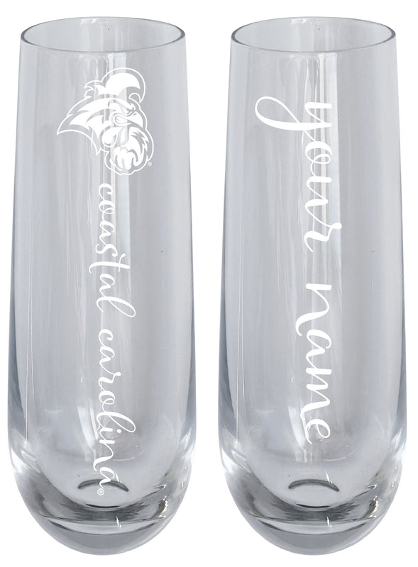 Coastal Carolina University Customizable 10 oz Engraved Champagne Flute – Officially Licensed Product