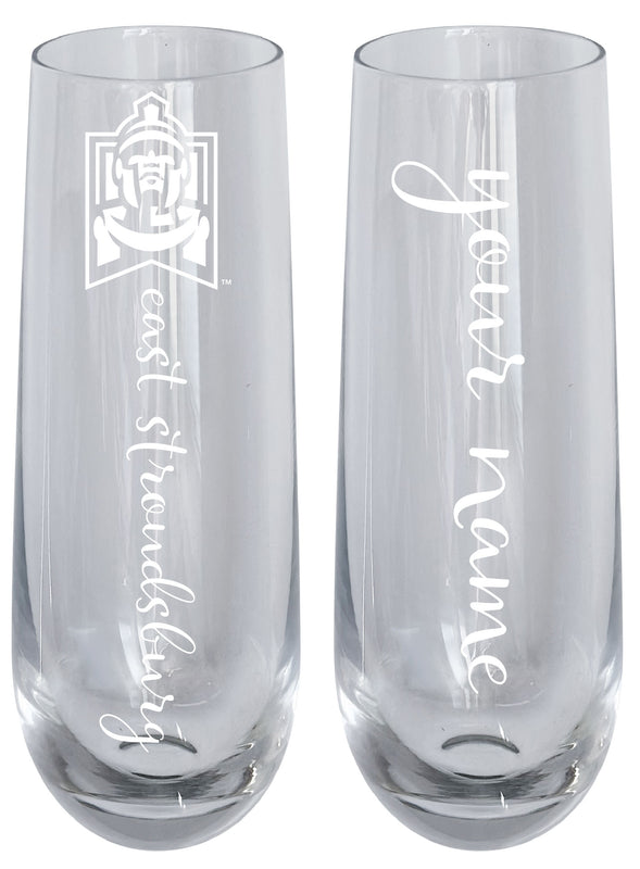 East Stroudsburg University Customizable 10 oz Engraved Champagne Flute – Officially Licensed Product