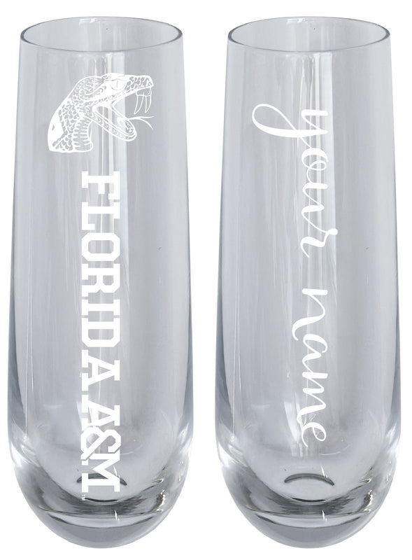 Florida A&M Rattlers Customizable 10 oz Engraved Champagne Flute – Officially Licensed Product