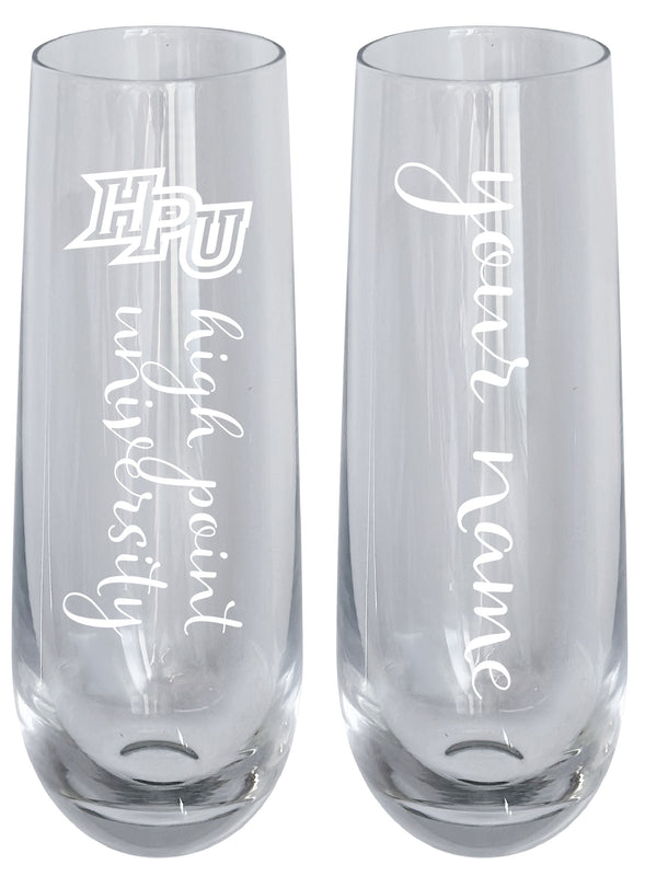 High Point University Customizable 10 oz Engraved Champagne Flute – Officially Licensed Product