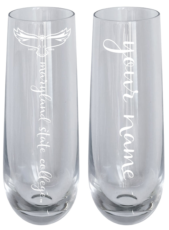 Maryland Eastern Shore Customizable 10 oz Engraved Champagne Flute – Officially Licensed Product