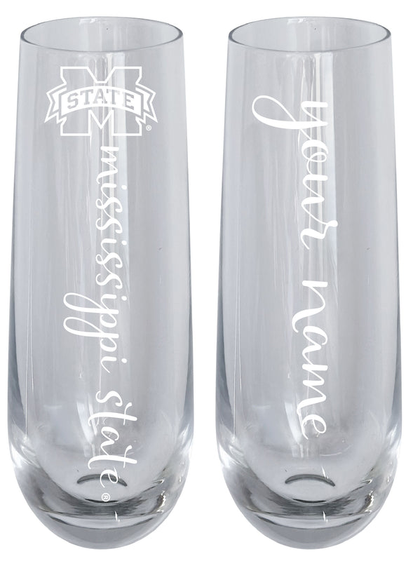 Mississippi State Bulldogs Customizable 10 oz Engraved Champagne Flute – Officially Licensed Product