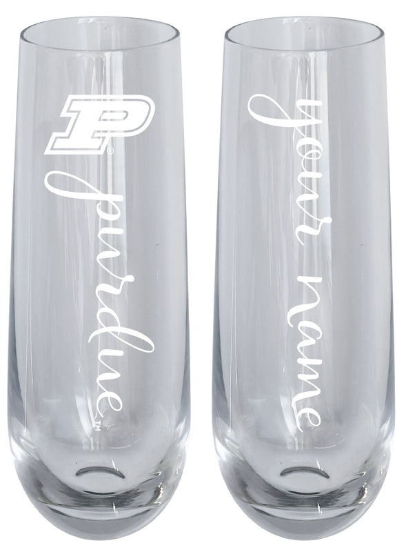 Purdue Boilermakers Customizable 10 oz Engraved Champagne Flute – Officially Licensed Product