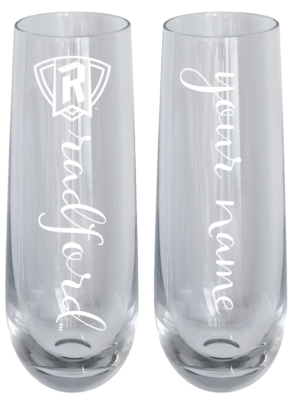 Radford University Highlanders Customizable 10 oz Engraved Champagne Flute – Officially Licensed Product