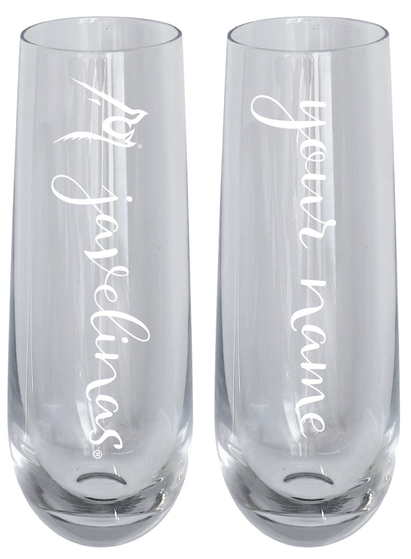 Texas A&M Kingsville Javelinas Customizable 10 oz Engraved Champagne Flute – Officially Licensed Product