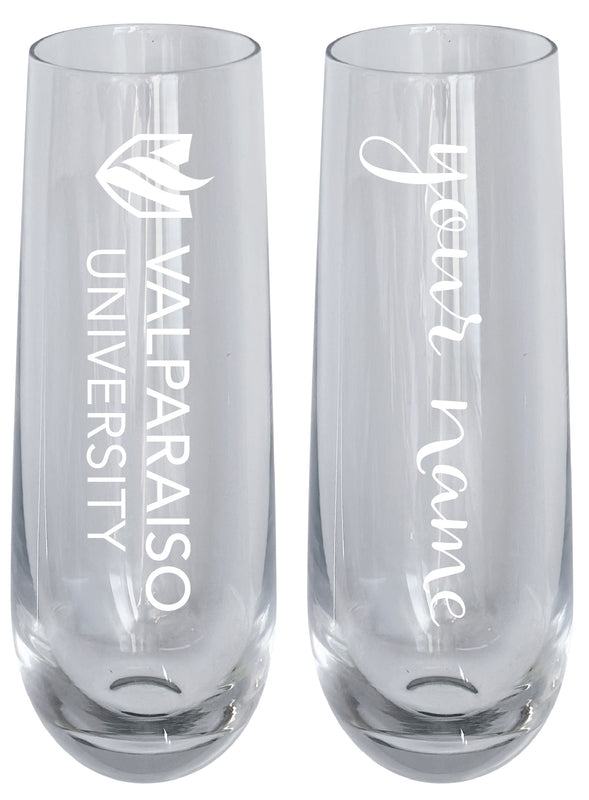 Valparaiso University Customizable 10 oz Engraved Champagne Flute – Officially Licensed Product
