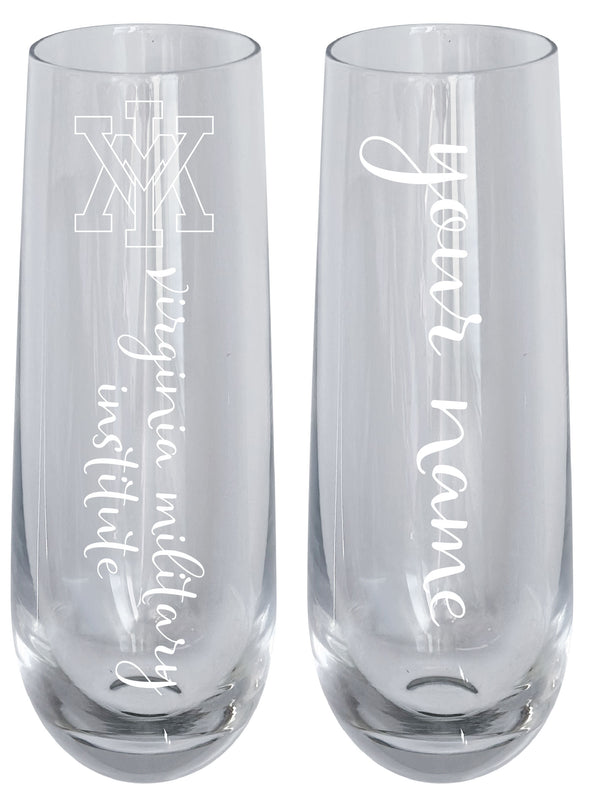 VMI Keydets Customizable 10 oz Engraved Champagne Flute – Officially Licensed Product