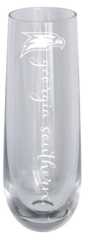 Georgia Southern Eagles 10oz Engraved Champagne Flute Officially Licensed Collegiate Product 2-Pack