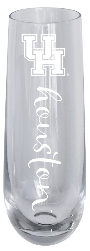 University of Houston 10oz Engraved Champagne Flute Officially Licensed Collegiate Product Single