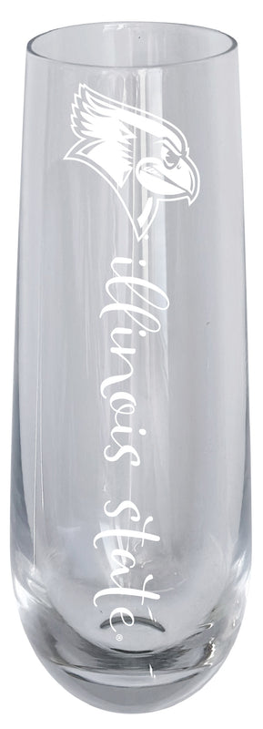 Illinois State Redbirds 10oz Engraved Champagne Flute Officially Licensed Collegiate Product Single