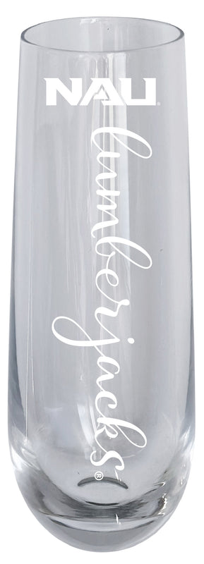 Northern Arizona University 10oz Engraved Champagne Flute Officially Licensed Collegiate Product Single