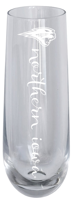 Northern Iowa Panthers 10oz Engraved Champagne Flute Officially Licensed Collegiate Product 2-Pack