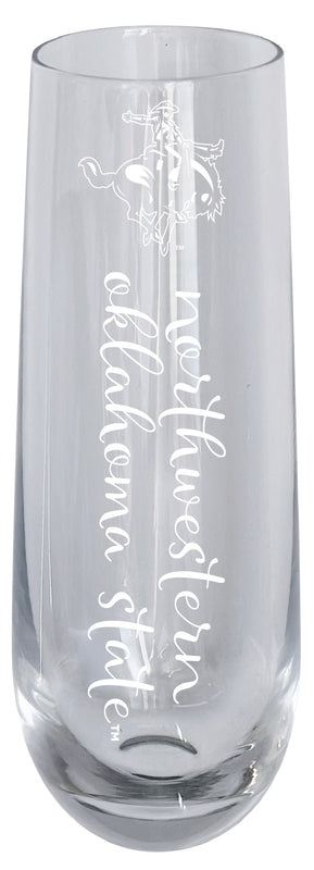 Northwestern Oklahoma State University 10oz Engraved Champagne Flute Officially Licensed Collegiate Product 2-Pack