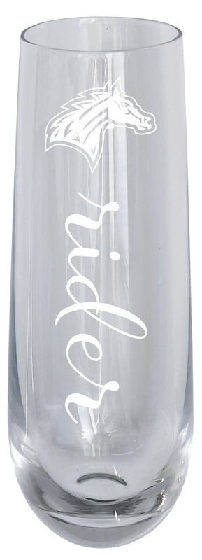 Rider University Broncs 10oz Engraved Champagne Flute Officially Licensed Collegiate Product Single