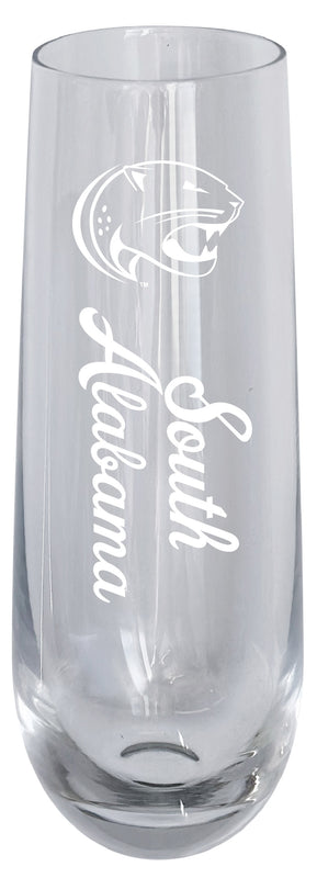 University of South Alabama 10oz Engraved Champagne Flute Officially Licensed Collegiate Product 2-Pack