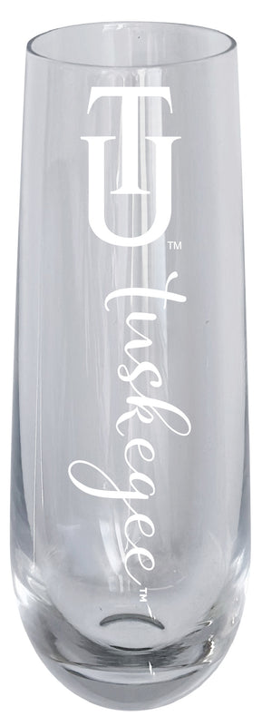 Tuskegee University 10oz Engraved Champagne Flute Officially Licensed Collegiate Product 4-Pack