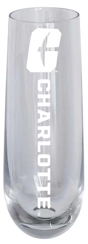 North Carolina Charlotte Forty-Niners 10oz Engraved Champagne Flute Officially Licensed Collegiate Product 4-Pack