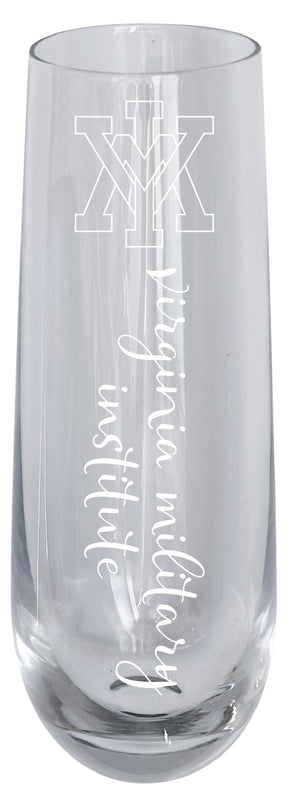 VMI Keydets 10oz Engraved Champagne Flute Officially Licensed Collegiate Product 2-Pack