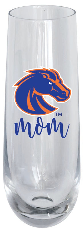 Boise State Broncos 10oz Stemless Flute Mom Design Officially Licensed 4-Pack