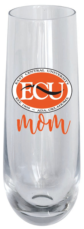 East Central University Tigers 10oz Stemless Flute Mom Design Officially Licensed Single