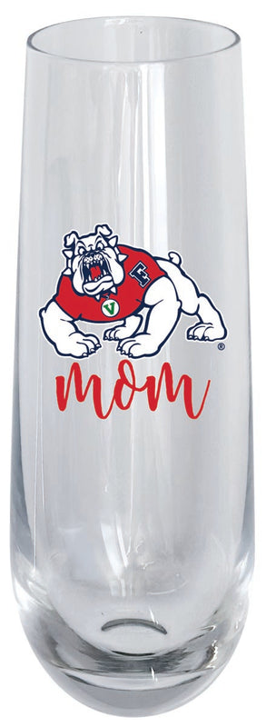 Fresno State Bulldogs 10oz Stemless Flute Mom Design Officially Licensed Single