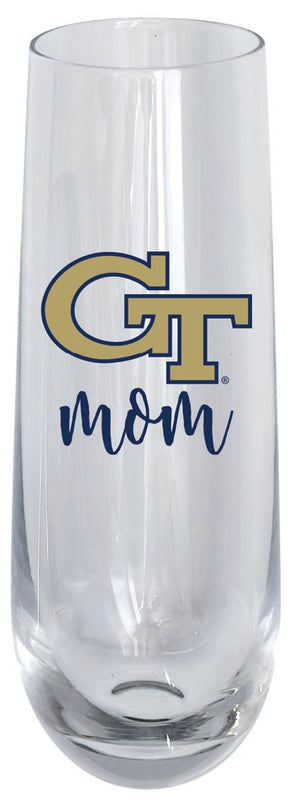 Georgia Tech Yellow Jackets 10oz Stemless Flute Mom Design Officially Licensed Single