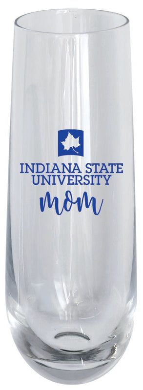 Indiana State University 10oz Stemless Flute Mom Design Officially Licensed Single