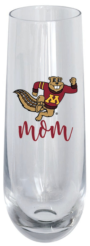 Minnesota Gophers 10oz Stemless Flute Mom Design Officially Licensed 2-Pack