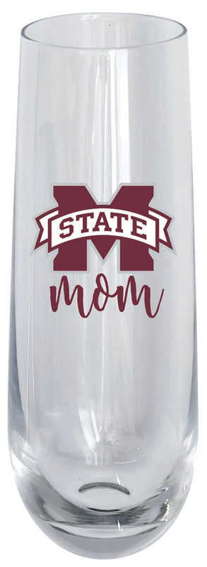 Mississippi State Bulldogs 10oz Stemless Flute Mom Design Officially Licensed 2-Pack