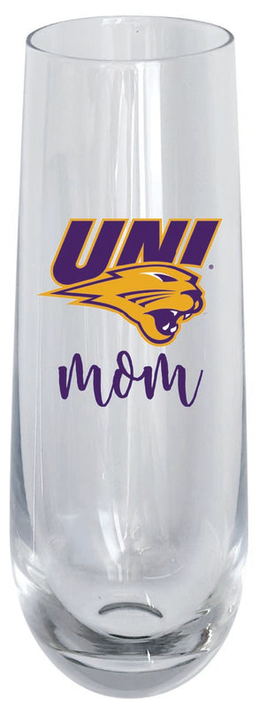 Northern Iowa Panthers 10oz Stemless Flute Mom Design Officially Licensed 4-Pack