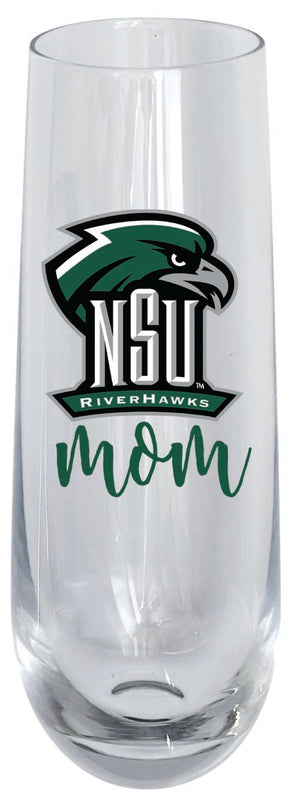 Northeastern State University Riverhawks 10oz Stemless Flute Mom Design Officially Licensed Single