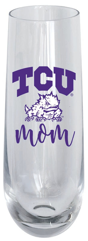 Texas Christian University 10oz Stemless Flute Mom Design Officially Licensed 4-Pack