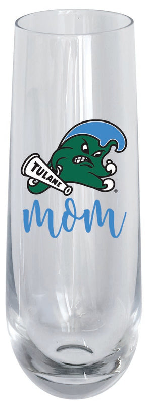 Tulane University Green Wave 10oz Stemless Flute Mom Design Officially Licensed Single