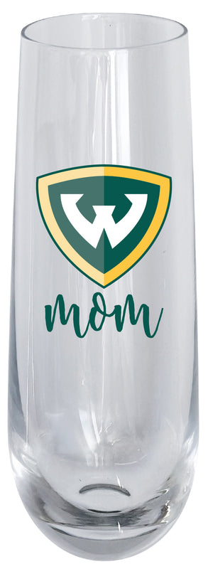 Wayne State 10oz Stemless Flute Mom Design Officially Licensed Single