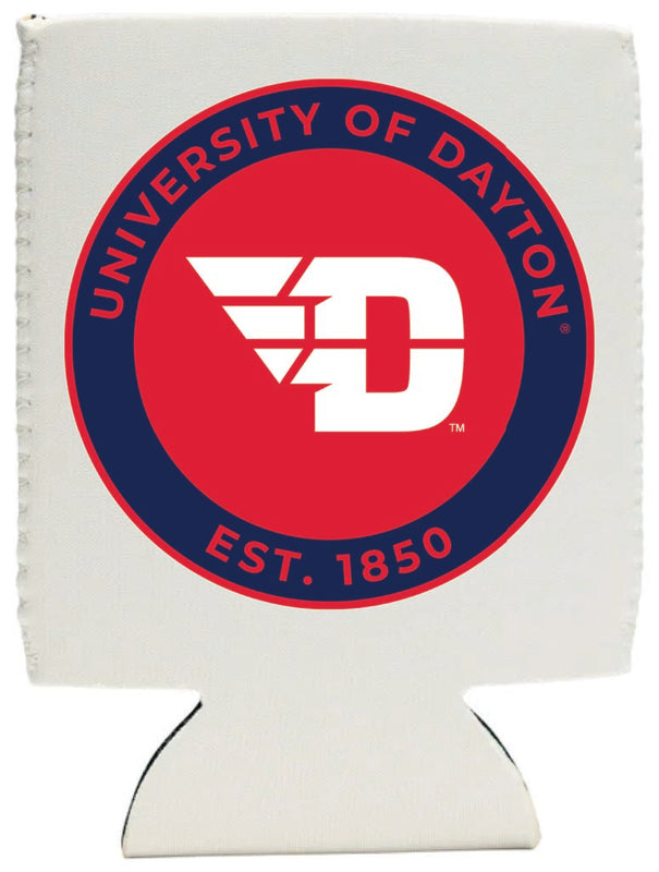 Dayton Flyers Neoprene Can Hugger White Officially Licensed Collegiate Product 4-Pack