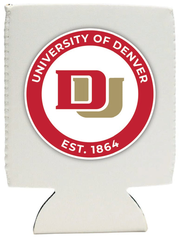 University of Denver Pioneers Neoprene Can Hugger White Officially Licensed Collegiate Product Single