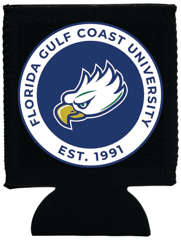 Florida Gulf Coast Eagles Neoprene Can Hugger Black Officially Licensed Collegiate Product 2-Pack
