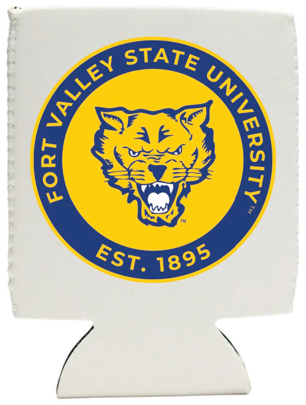 Fort Valley State University Neoprene Can Hugger White Officially Licensed Collegiate Product Single