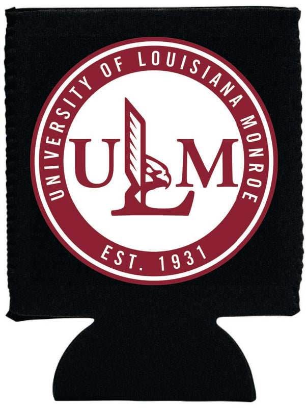 University of Louisiana Monroe Neoprene Can Hugger Black Officially Licensed Collegiate Product 2-Pack