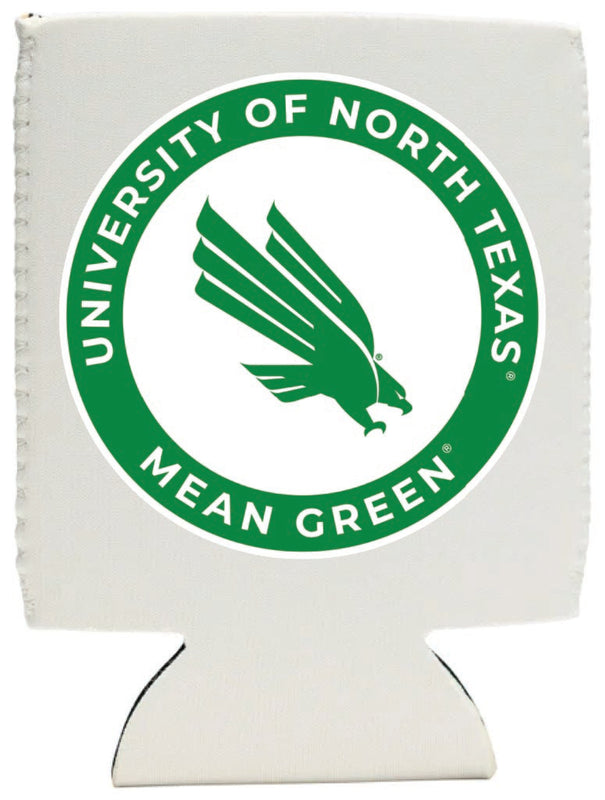 North Texas Neoprene Can Hugger White Officially Licensed Collegiate Product Single