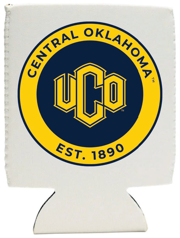 University of Central Oklahoma Bronchos Neoprene Can Hugger White Officially Licensed Collegiate Product 2-Pack