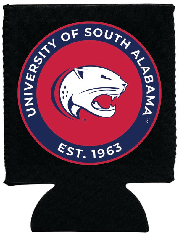 University of South Alabama Neoprene Can Hugger Black Officially Licensed Collegiate Product 4-Pack
