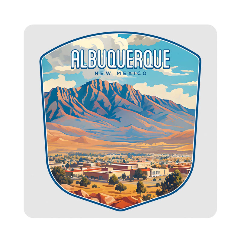 Alburqueque New Mexico Design A Souvenir 4x4-Inch Coaster Acrylic 4 Pack
