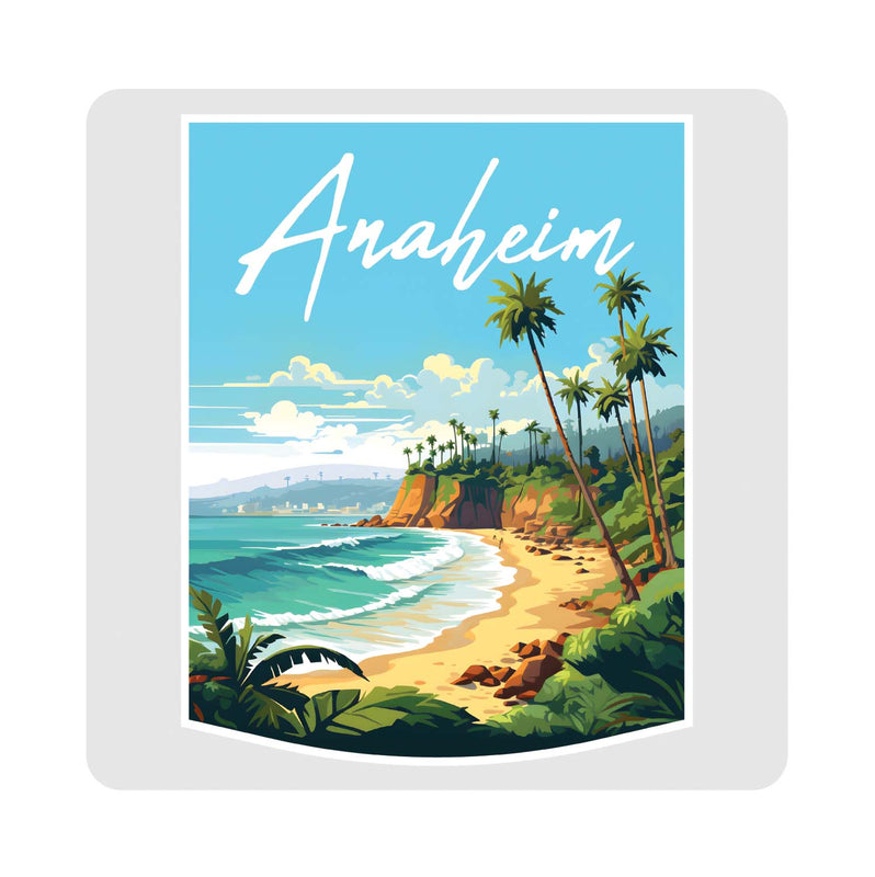 Anaheim California Design B Souvenir 4x4-Inch Coaster Acrylic 4 Pack