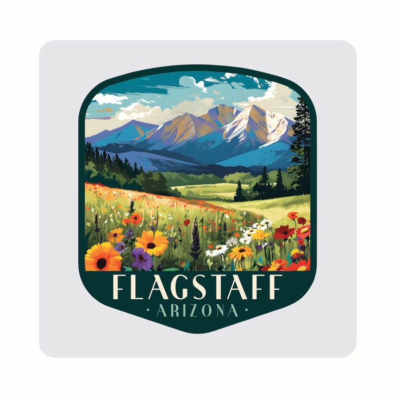 Flagstaff Arizona Design C Souvenir 4x4-Inch Coaster Acrylic 4 Pack