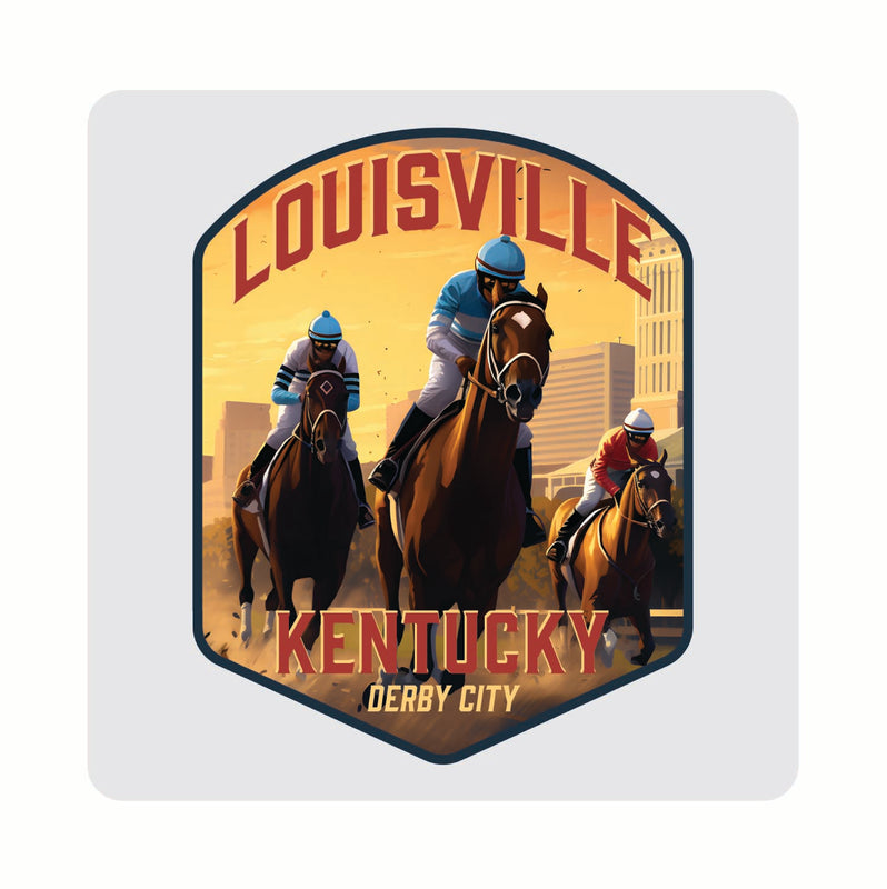 Louisville Kentucky Derby City Design Souvenir 4x4-Inch Coaster Acrylic 4 Pack