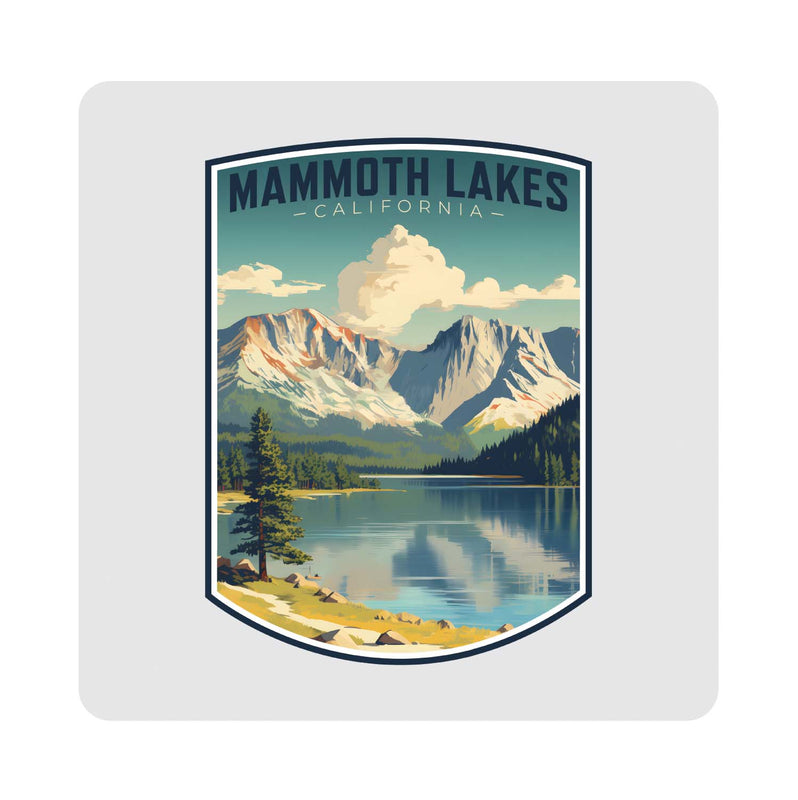 Mammoth Lakes California Design C Souvenir 4x4-Inch Coaster Acrylic 4 Pack