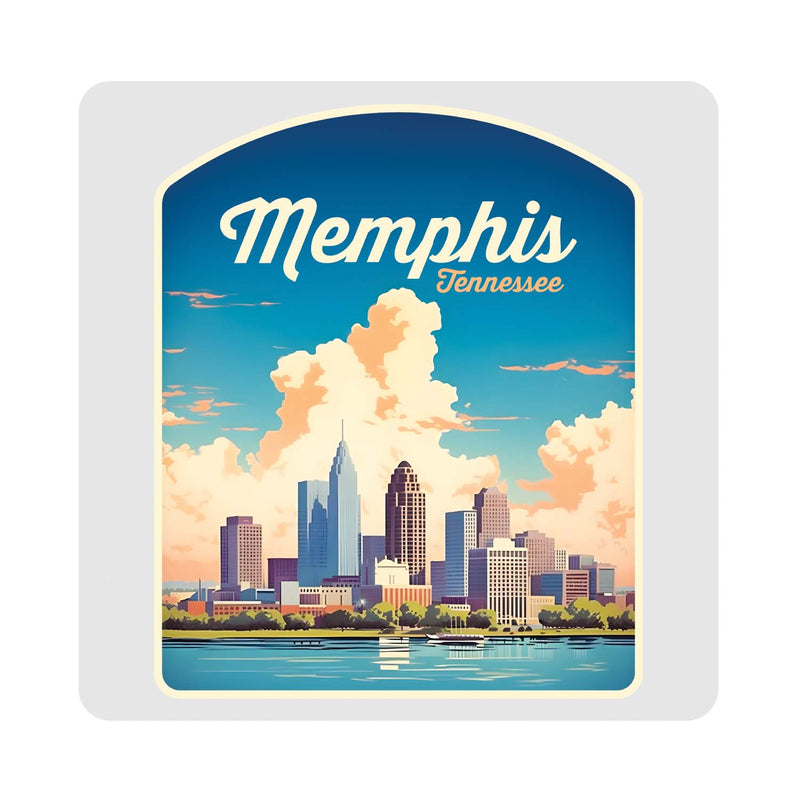 Memphis Tennessee Design A Souvenir 4x4-Inch Coaster Acrylic 4 Pack