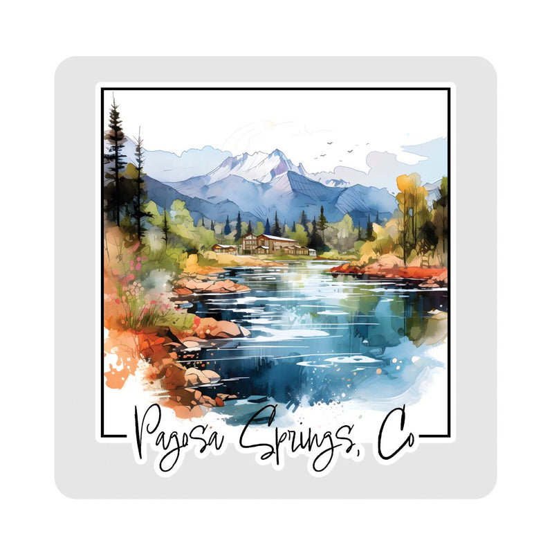 Pagosa Springs Colorado Design A Souvenir 4x4-Inch Coaster Acrylic 4 Pack