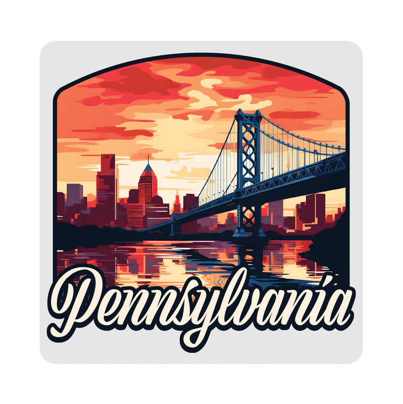 Pennsylvania Design A Souvenir 4x4-Inch Coaster Acrylic 4 Pack